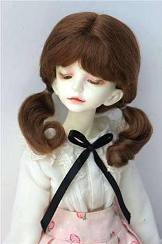 Jusuns кукла коса JD426 7-8inch 18-20cm 1/4 msd бебе навивам Twintail mohair bjd перики