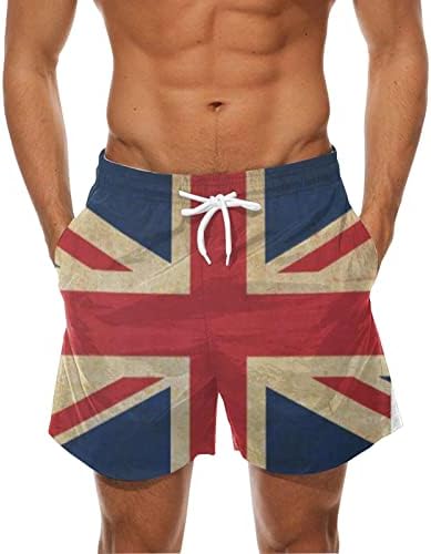 Плус со големина шорцеви за мажи за мажи Star Star Print Mase Fashion Fashion Athletic Sharts Shorts се протегаат на 4 -ти јули спортски пливање
