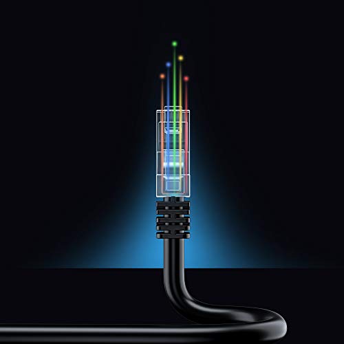 Maximm Cat 6 Ethernet Cable 2 ft, чист бакар, кабел за LAN за кабел CAT6, кабел за Интернет и мрежен кабел - UTP