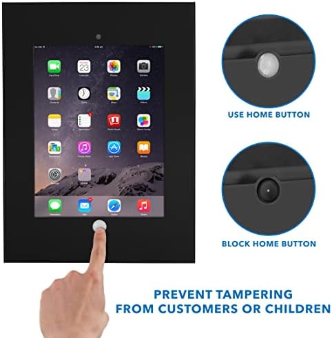 Монт-тоа! Анти-кражба iPad 8 wallиден монтиран | Заклучување на iPad 10.2 Wallиден киоск | Безбедносен iPad 10.2 Прилог за 8 -та генерација
