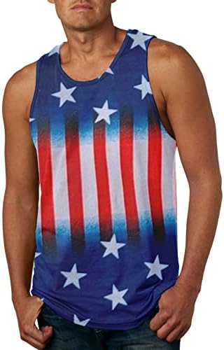 БМИСЕГМ летни маици за мажи лето Нов американски ден на независност Памук 3Д печати лесен маж со лесни маички