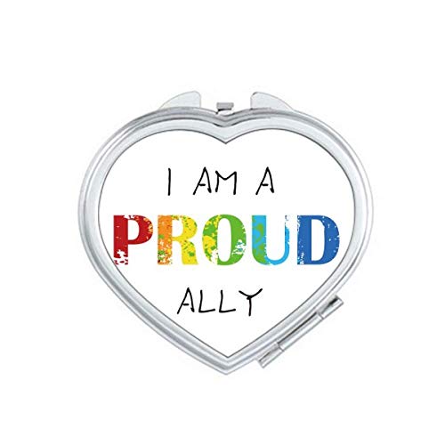 ЛГБТ знамето на виножитото горд сојузнички огледало за зголемување на преносно преносен рачен џеб шминка