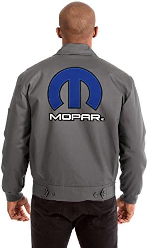 JH Design Group Mopar Mens Mechanics јакна со предни и задни амблеми достапни во црна и сива боја