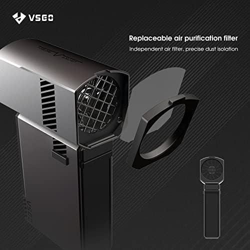 VSGO Електричен Прашина За Компримиран Воздух Со Писка/Четка со Меки Влакна/LED Светла 3 Брзина За Чистење На Објективот На Фотоапаратот,