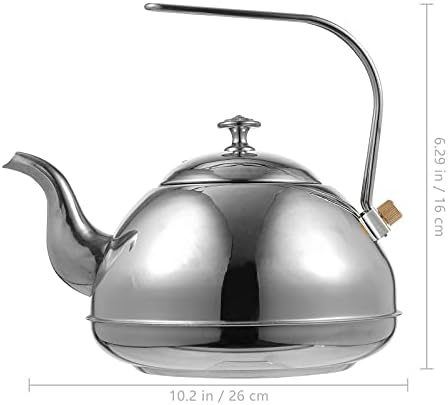 Хемотон чајник од не'рѓосувачки челик со инфузер сребрен метален чај котел топла вода лабава лисја на шпорети чајници за домашна канцеларија што врие чај од чај 1. 5L