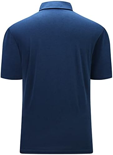 V Valanch Mens Golf Polo кошула со кратки ракави перформанси на влага за влага, катјонска кошула, обичен спортски тениски кошула