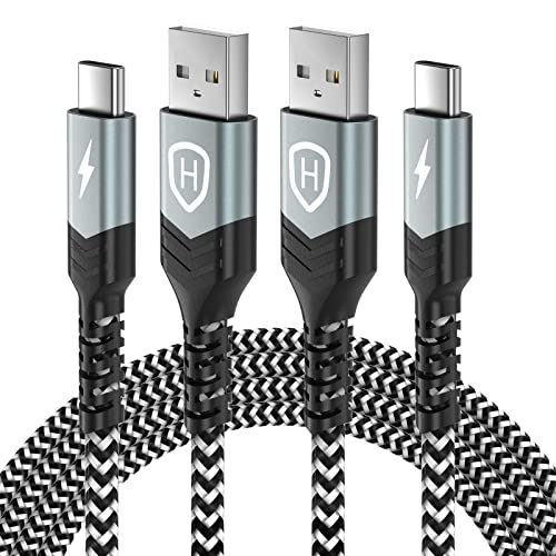 HQGC USB ТИП C кабел 10ft 2pack, За Samsung Телефон Полнач Брзо Полнење Кабел USB C Кабел Долг Андроид Полнач Кабел За Samsung S20/S10/S9
