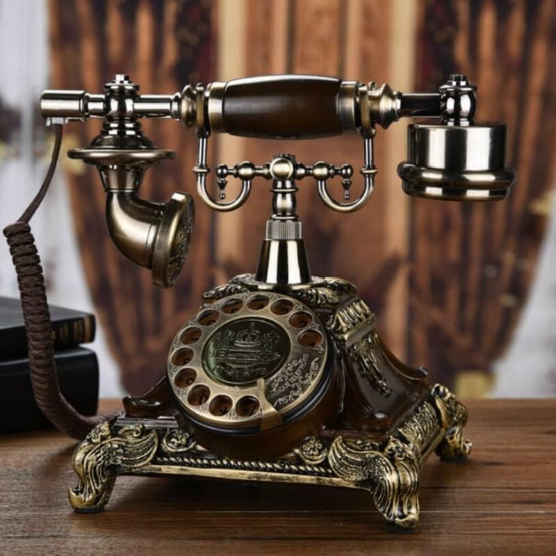 Ротирајте го фиксниот телефон Revolve Dial Tellephones Fandline Телефон за канцелариски дом хотел изработен од гајони