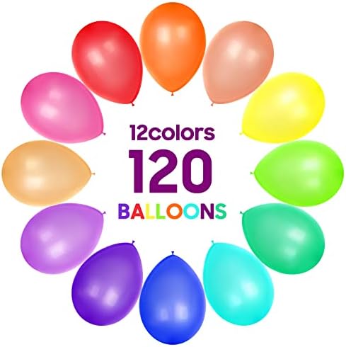 Овил 120 парчиња Балони Избрана Боја 12 Инчи Виножито Латекс Балони, 12 Балони За Забави Во Боја За Роденден Туш За Бебиња Материјали