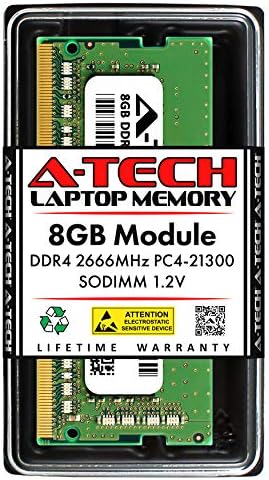 A-Tech 8 GB RAM меморија за Dell Vostro 14 5410-DDR4 2666MHz PC4-21300 Не-ECC Необјаснет SODIMM 260-PIN лаптоп лаптоп меморија надградба