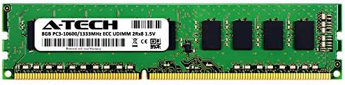 A -Tech 8 GB меморија RAM меморија за Dell Vostro 3901 - DDR3 1333MHz PC3-10600 ECC Unbuffered UDIMM 2RX8 1.5V - единечен сервер
