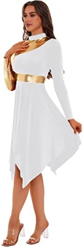 Hulулија жени фалат танц фустан современи костуми за танцување литургиска танцувачка облека лирски богослужба тунична фустан