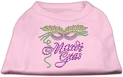 Производи за миленичиња од миленичиња Марди Грас Рингуд кошула, X-мала, светло розова