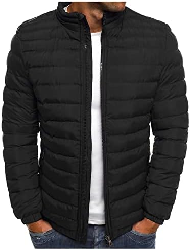 ADSSDQ Зимски јакни за мажи, одмор за надворешни работи за одмор, плус големина зимска мода со долга ракав јакна од средна тежина