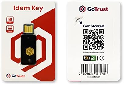 GotRust Idem Key - A. USB безбедносен клуч FIDO2 сертифициран на највисоко ниво на безбедносно ниво L2. IP68 водоотпорен. 2FA со USB-A