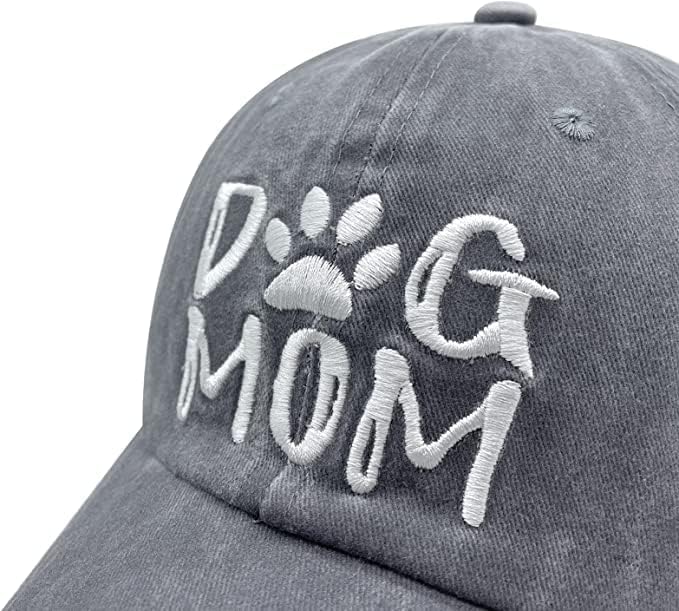 Heyboxенско куче мама мама извезена капа за прилагодување на бејзбол капаче за бејзбол