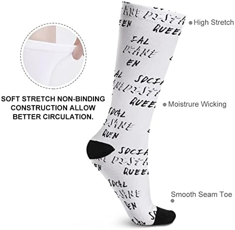 Социјална дистрибуција кралица високи чорапи смешно топло над чорапите со цевки од телето, кои одговараат на чорапите за мажи за жени