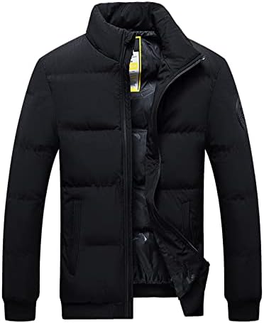 XXBR Зимски палта за мажи, патент-стока јака памучна памучна загрева јакни дебела надворешна надворешна облека за ветерници