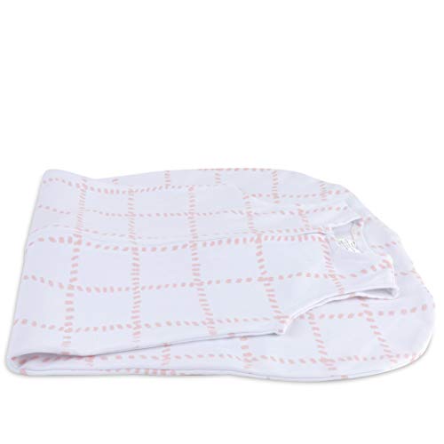 Petit Dreams бебешки носење ќебе и белезници поставени плетени памук за девојче од 1 6 месеци, розови решетки