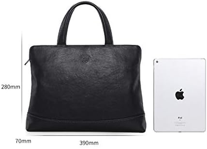 Машки лаптоп од 15 инчи ретро ултра-тенки деловни дами рамо торба црна кожа чанта