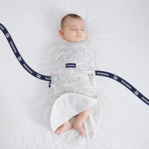 Domiamia Baby Swaddle 0-3 месеци Новороденче вреќа 0,5 TOG | Двонасочен патент | Swaddle во секунди | Ултра мека стрижена Tencel Lyocell & Bamboo & Cotton Bup Wrap Sleep вреќа тропска мистерија