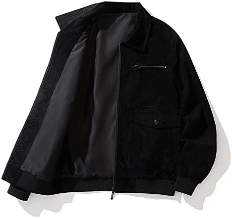 Менска јакна, пролетна преголема домашна јакна мажи мода со долги ракави палта меки лаптопи боксерски вклопуваат цврсти џеб во боја