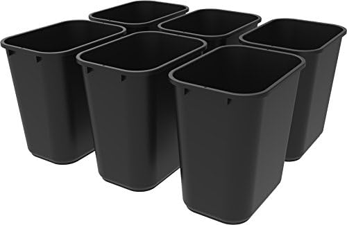 Голема корпа за отпад од Storex, 15,5 x 11 x 20,75 инчи, црна, случај од 6