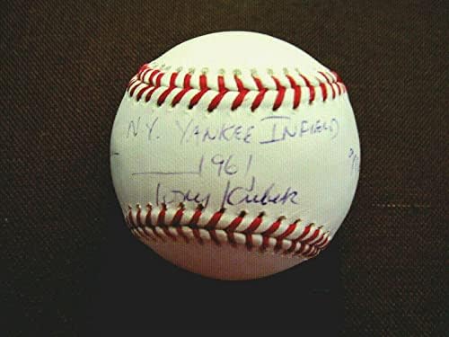 Kubek Skowron Boyer Richardson 1961 Yankees Infield Потпишан авто -бејзбол Штајнер - автограмирани бејзбол