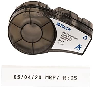 Етикета за лабораториски отпорни на растворувач на растворувачи на Брејди за лабораторија, етикетирање на баркод и печатено коло, црно на бело-за M210, M210-лаборатори?