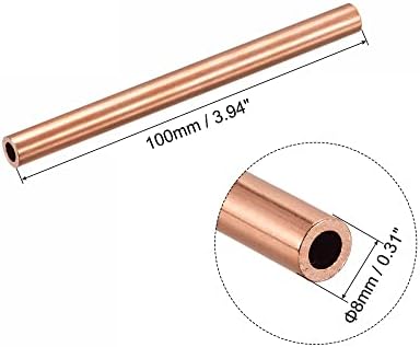 уксел Бакарна Тркалезна Цевка 8мм од 1,5 мм Дебелина На Ѕидот Цевки Со Должина од 100мм
