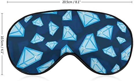 Сини дијаманти печатат маска за очи, блокирајќи ја маската за спиење со прилагодлива лента за работа за смена за спиење