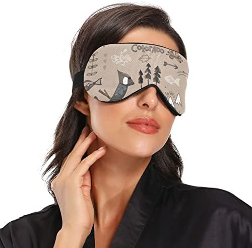 Unisex Sleep Eye Mask Colorado-Funny-Animal-Brown Night Sleep