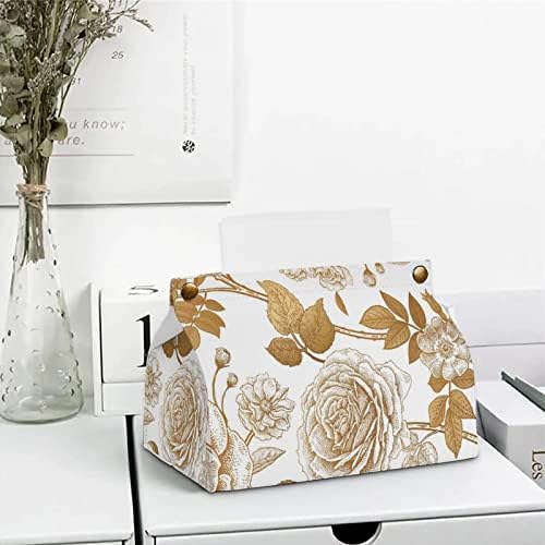 Кафеава цветно ткиво кутија Пу кожен држач за салфетка за садници за табела countertop домашна канцеларија автомобил