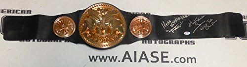 Rikishi Fatu & Samu ги потпишаа Headshrinkers WWE Belt PSA/DNA COA Teag Team Auto - автограмирани боречки облеки, стебла и ремени