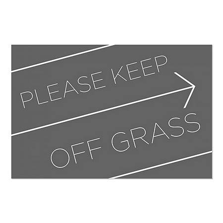 CGSignLab | Ве молиме, продолжете со тревата -басична црна прозорец за лепење | 36 x24