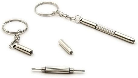 Шрафцигер преносен 3-во-1 шрафцигер клуч прстени за очила за сонце за сонце за поправка на шрафцигер алатка за алатки за клучеви за клучеви