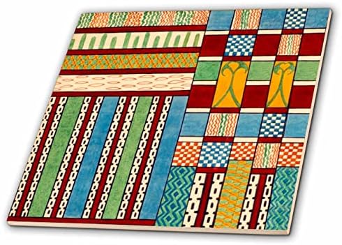 3дроза Антички Африкански Декоративен Модел Шарени Апстрактни Геометриски Декор-Плочки