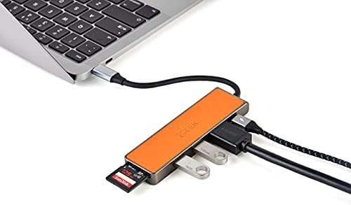 TGEEK PU КОЖА USB C Центар| 6-во-1 Стилски USB C До HDMI Multiport Адаптер СО 4K HDMI, 2 USB 3.0 Порти, Читачи НА Tf И SD Картички|