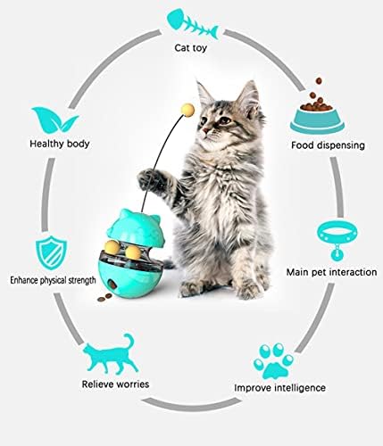 Интерактивна диспензерка за третирање со мачки со тела за замав, смешни играчки за мачки за мачки за мачки во затворен простор, мачиња