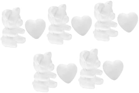 Musisaly 30 парчиња подарок пена модел бел сет занаетчиски играчки вештачки пара венец срце срце занаети за занаети DIY занаети роза мечка мувла