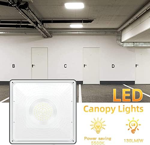 Feazac LED Canopy Light Тела, 70w Hid / HPS Замена, 9.5 x 9.5, LED Shop Light, 5700K, AC100-277V, IP65 Водоотпорен, Крошна Светлина