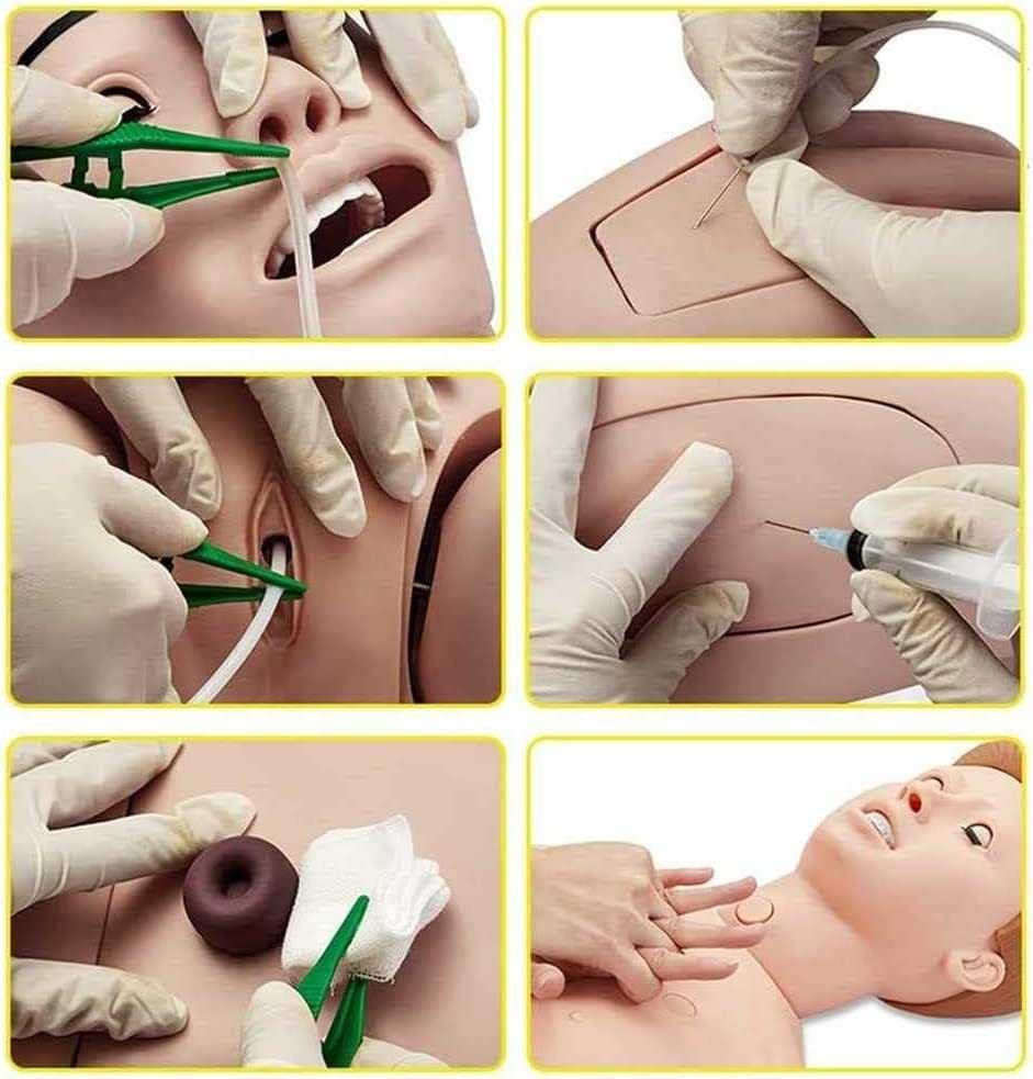 Takesh 5,57ft животна големина на пациентот маникин со заменливи гениталии Обука за CPR симулатор за обука за медицинска медицинска сестра