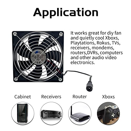 120мм х 25мм 110в 220В Вентилатор Со НАИЗМЕНИЧНА СТРУЈА СО Контролер За Брзина 3В до 12В, За Приемник Xbox DVR Playstation Компонента