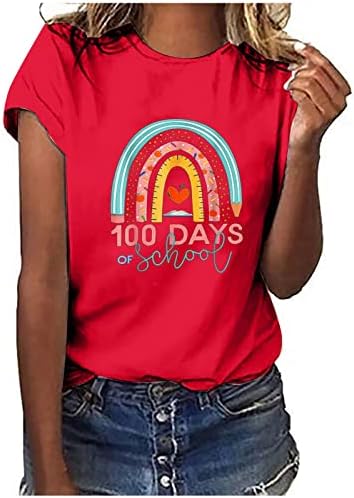 Мека удобна 2023 облека мода мода со краток ракав памук графичка смешна работа за девојки летна есенска кошула Оди