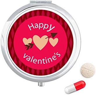 Розова Среќен Денот На Вљубените Срцето Стрела Пилула Случај Џеб Медицина Кутија За Складирање Контејнер Диспензерот