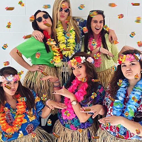 Декорации за забави на тики, 200 парчиња Хавајски Луау Тики Партии конфети, летни тропски тики луу -тематски партии - материјали за забави за забави