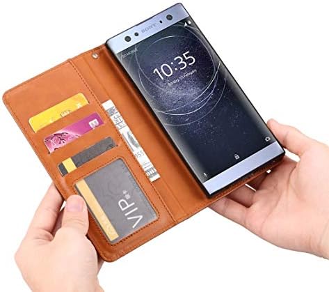 Boyuhii кожен случај за телефонска текстура на кожата хоризонтална флип кожа кутија за Sony Xperia XA2 Ultra, со фото рамка
