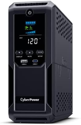 Cyberpower BRG1500AVRLCD2 Интелигентни Lcd UPS Систем, 1500va/900W, 12 Места 2 USB Порти, AVR, Мини-Кула, 5-Годишна Гаранција
