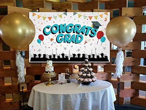 Декорации за заднини за дипломирање на банер - Честитки од класата од 2021 година за забава со фото штанд