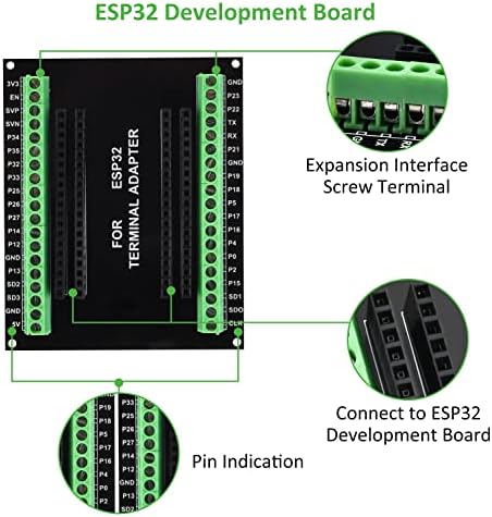 3-пакет 38pin ESP32 Breakout Board, Aideepen ESP32 ESP32S Breakout Board GPIO 1 на 2 за 38pin тесна верзија Nodemcu-32s